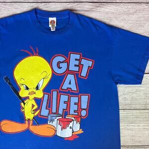 Vintage 1992 Tweety Bird "Get A Life" Cartoon T-shirt